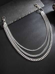 1pc Minimalist Multi-Layer Chain Belt, Gold Color Waist Accessory, Suitable For Men And Women, Daily, Party, And Date Wear, Gift Jewelry - Multicolor - View 6