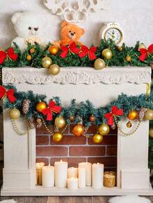 24 piezas Mini decoraciones de lazo navideño para el árbol de Navidad, lazos pequeños de 8 cm para manualidades del árbol de Navidad, decoraciones del hogar, regalos, DIY colgantes, decoraciones navideñas, decoración de invierno, decoración navideña del hogar, regalos de Navidad, decoración navideña