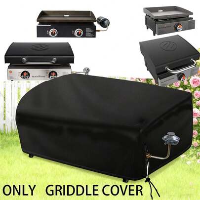 1pc Grill Cover For Blackstone 17 Inch 22 Inch Tabletop Griddle Without Hood Or With Hood , Griddle Accessories For Blackstone Windproof, Propane Cylinder Can Be Covered (Cover Only)