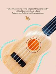 10-Inch Classical Guitar Music Toy, Mini Ukulele Guitar, 4-String Ukulele Guitar, For Beginners, Random Color - Random Color - View 9