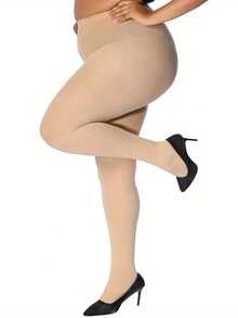 1双加大码女士糖果色连裤袜，超柔软纯色半透明紧身裤，高腰设计，舒适保暖，适合日常穿着 - 彩色 - 查看 30