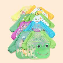 2 Stücke Baby Lätzchen, wasserdichter Fütterungsschutz, umkehrbarer Malschürze für Kleinkind Jungen & Mädchen