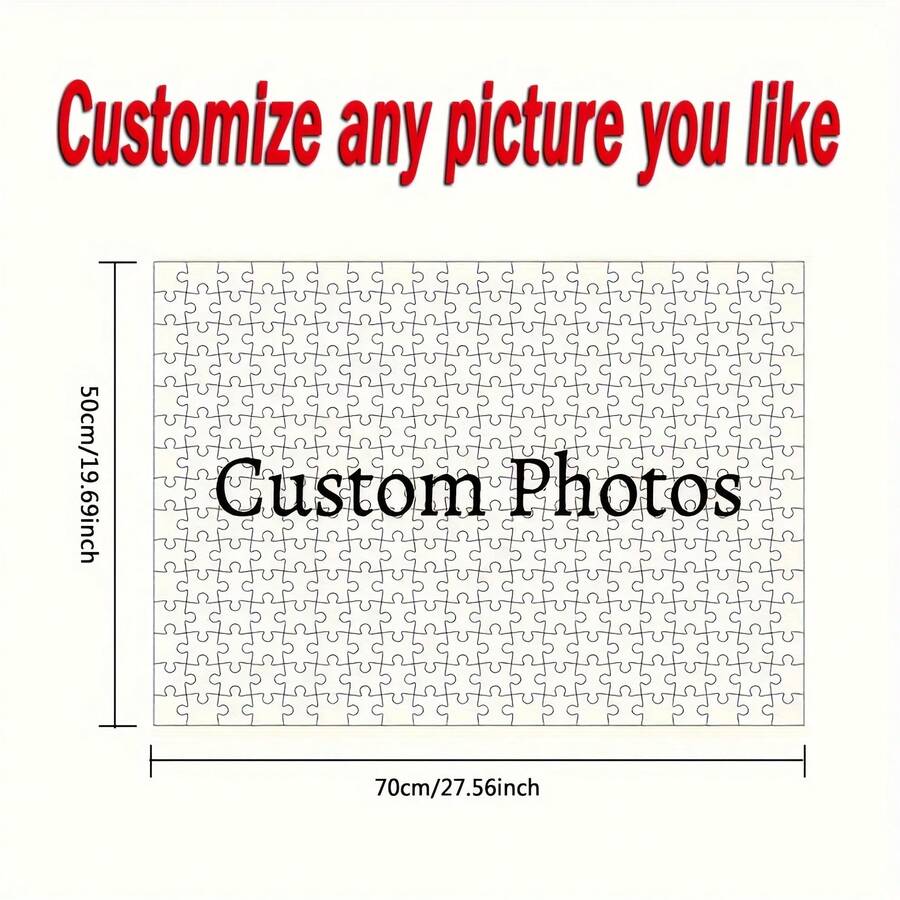 500/1000 Pieces, Custom DIY Paper Puzzles, Photo Custom Portraits, Real-Life Objects, Handmade For Couples, Birthdays, Holidays, Christmas, Halloween, Game Gifts, Adult Customization, Family Albums, Wedding Photos