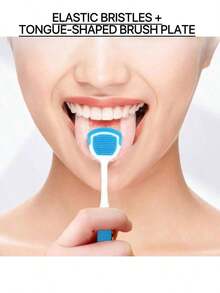 1pc Tongue Cleaner Scraper - Non Fragrant Oral Cleaning Tool, Used For Refreshing Breathing And Improving Taste - Oral Care Products,Random Color