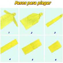 Impermeable para Lluvia, 2 Piezas Poncho de Lluvia, Reutilizable EVA Poncho, Chubasquero Porttil para Adultos, Poncho para Lluvia, para Hombre y Mujer Viajes Camping Excursionismo - inicial - Ver 6