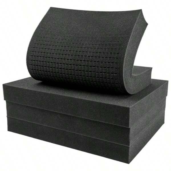 High Density Black Polyurethane Tool Box Carrying Case With Foam Inserts - High Density Foam Sheets For Picking And Plucking Foam Sheets - High Density Foam Gun Box - Grab Pre-Cubed Foam Boards, Tools And Crafts, Camera - Closed Cell Polyurethane Filler Box, Tool Box, Storage Box And Organizer