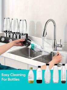 2026新款高档瓶子清洁刷，长柄杯子刷，厨房玻璃瓶清洁刷，奶瓶茶杯清洗器，长木柄杯子刷，手动非电动清洁工具硅胶软杯刷，多功能长柄杯子刷，TPR材质，厨房杯子清洗工具，适用于瓶子、杯子、保温瓶、咖啡杯、酒杯，可去除污渍，长柄设计。 - 彩色 - 查看 3