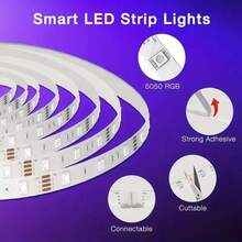 Smart RGB LED Strip Lights,5050 RGB Led Lights, USB Port,Dimmable,Synchronized Color Changing Music Sync LED Lights Strip,Phone App Control LED Rope Lights For Bedroom - Multi-color light - View 8