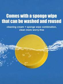 1pc Multi-Purpose Cleaning Paste With Sponge, Versatile Cleaning Paste, Whitening Cleaning Paste For White Sneakers, No-Rinse And Non-Yellowing