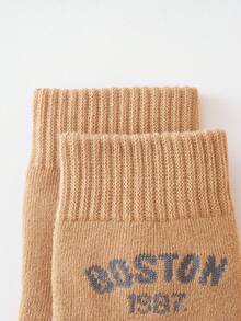 5 Pairs Kids' Thick Thermal Lined Mid-Calf Socks, Warm For Cold Weather, Suitable For Indoor, Outdoor, Sports Wear In Autumn/Winter