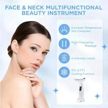 7-Color LED Face Massager, Multi-Functional Facial Skin Care Tool For Face & Neck Massage, Suitable For Home Skincare