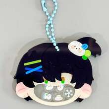 可爱的 Ins 风格摇摆钥匙扣，以《爱与深空》小说中的人物为主题 - 彩色 - 查看 3