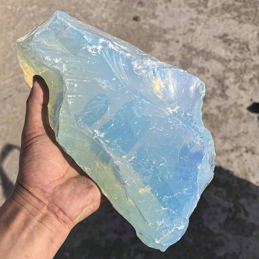 200g/400g natürliche Opal Rohkristalle - Boho Stil, lebendiges Blau & Grün, perfekt für Heimdekoration, Urlaubsgeschenke, Aquarium & Pflanzenakzente, einzigartiges Geschenkidee, Aquarium Dekoration, Boho Stil Dekoration, polierte Oberfläche