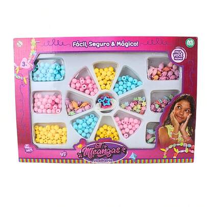 Kit Miçangas Coloridas Infantil DIY Joalheria Para Meninas
