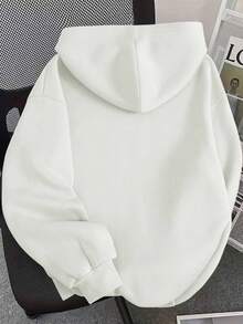 2 pack conjunto Sudadera hoodie con pantalon jogger pants mujer dama bolsillo canguro gorro capucha estampado grafico nombres de ciudades CHICAGO PARIS estilo americano juevnil moderno  casual caliente frío uso diario | buena calidad | Textura Suave - Negro - Ver 2