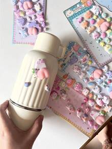 3D Cute Butt Squeeze Soft Stickers, Animal Designs Like Rabbit & Bear, Craft Decor For Kids, Phone Case Stickers - Multicolor - View 2