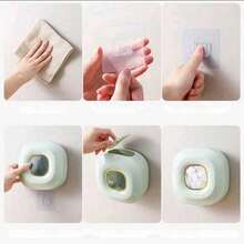 Home & Kitchen Plastic Wrap/Cling Film Holder Storage Box, Bathroom Shower Cap, Shoe Cover Box, Kitchen Organization Set - Multicolor - View 8