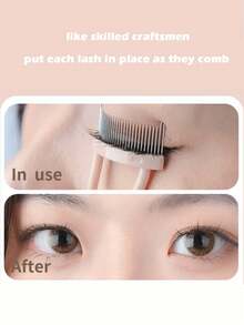 1PC Dusty Pinkdouble-Headed Eyelash Comb: One End Deeply Combs Mascara Clumps, The Other Grooms Small Areas Like Lash Ends And Lower Lashes-Full-Featured For Flawless Eye Makeup.
