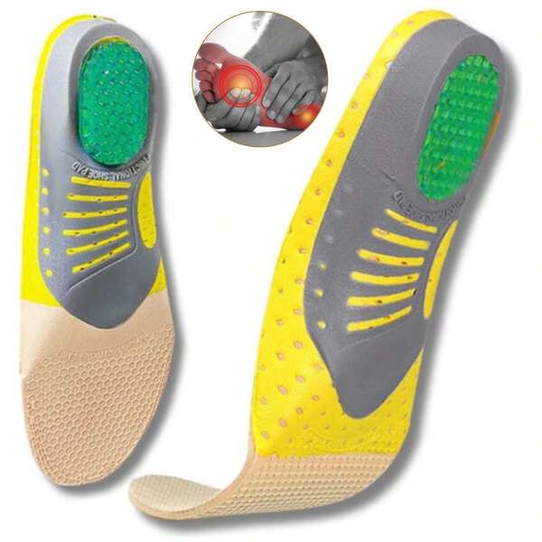 Par Palmilha Ortopédica Gel Anatômica Esportiva