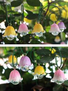 1/2/3 套铃兰地桩、花园装饰插枝、铃兰盆栽绿植花卉插枝、户外杂项花园地面插枝。送给爱人、父母和朋友的完美圣诞礼物 - 彩色 - 查看 4