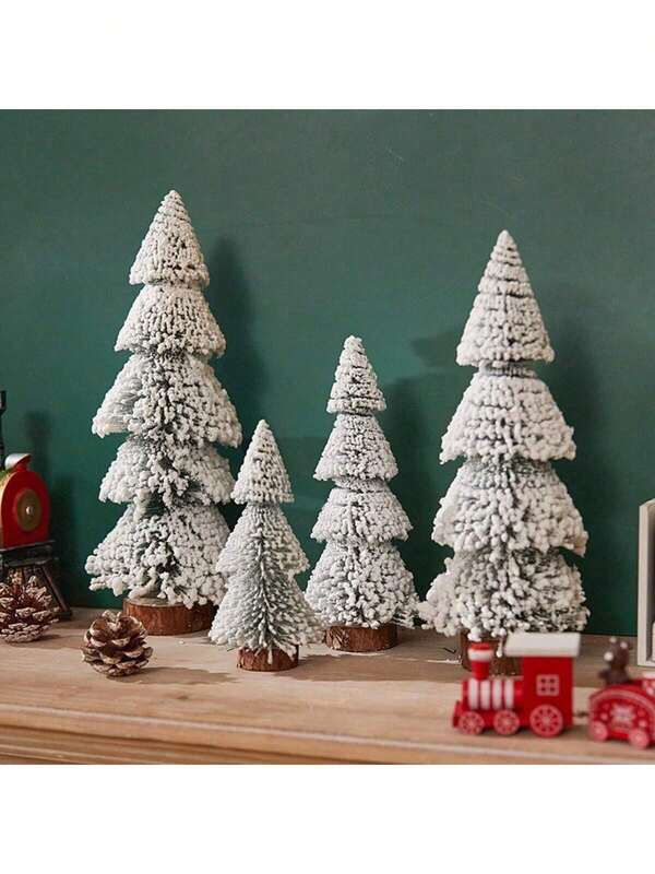 Nova árvore de Natal de cedro cônico flocado, decoração de mini pinheiro para feriados, vitrine de shopping e hotel, decoração de festa de Natal, Natal