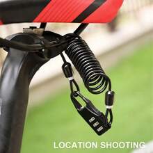 1 szt. Blokada kasku roweru górskiego z hasłem, chowana stalowa blokada antykradzieżowa do roweru elektrycznego, przenośna, stała blokada nakrętek do motocykla