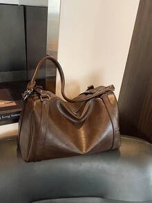 Nueva bolsa de hombro simple, bolsa con forma de almohada de moda, bolso de gran capacidad tipo Boston para viajes de negocios y transporte