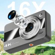Digital Camera, 48MP FHD 4K Camera For Kids With Point And Shoot Digital Camera For Teens With 16X Zoom, Portable Kids Camera Gifts For Girls Boys Student Children