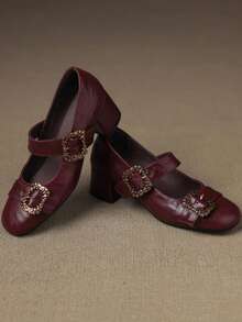 Tacones de aguja con punta afilada, con lazo de cristales brillantes, de tacón alto y suela deslizante, para mujer