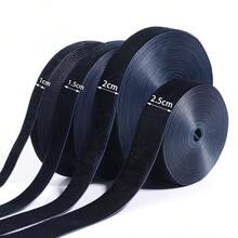 10-25mm 1捲深藍色單面天鵝絨緞帶，聖誕緞帶，珠寶展示包裝，花禮包裝，蝴蝶結，DIY派對裝飾（由於光線問題，圖片與實際產品之間可能存在色差） - 深藍色 - 查看 6