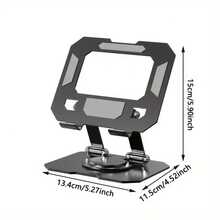 360° Rotatable & Retractable Laptop Stand, Multifunctional Folding Metal Laptop Riser With Cooling Function