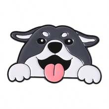 4pcs/Set Cute Animal Brooches, Versatile Dog Corgi, Cat, Husky Metal Badges In Korean/Japanese Style