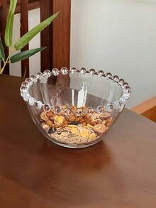 1 Stück kreative Glasschale mit Perlrand, Dessert-/Eis-/Salat-/Soßen-/Getreide-/Joghurtschale für den Hausgebrauch - Verschiedenfarbig - Übersicht 15