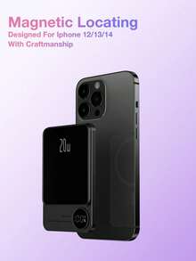 Portable Magnetic Wireless Power Bank 10000mAh Mini Charger 15W/22.5W PD Fast Charging With USB-C Input And Output, LED Digital Display, Strong Magnetic Alignment, Slim And Compact Travel Battery Pack Compatible With IOS 12/13/14/15/16/17 Pro/Pro Max/Plus And Android Phones, Emergency Backup Power For Outdoor Adventures, Great Gift For Family And Friends - Nhiều màu - Xem 7