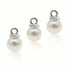 50/100 pezzi 12mm Perle bianche in acrilico con decorazione in strass - Durevoli, lucide, ideali per la creazione di gioielli fai-da-te, pendenti, orecchini, collane