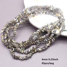 4/6mm Cuentas de cristal transparente de alta calidad Cuentas de cristal de vidrio triangulares brillantes Cuentas sueltas para hacer joyas DIY Pendientes Collar