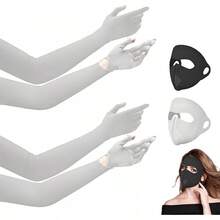 Guantes para Manejar Mujer UV - 2 Pares Protección Solar Manga, Guantes UPF 50+, Guantes Solares Frescos para Ciclismo, Conducir, Correr - 2 Gris - Ver 9