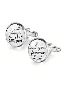 suteyi Heartfelt Wedding Cufflinks - Fashionable Father's Day & Special Occasion Gift Valentines - Silver - View 8