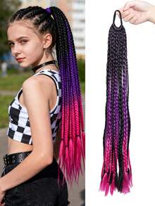 Synthetic Hip-Hop Style Dreadlocks1 Ponytail, 26 Inches Long, Suitable For Daily Party Wear