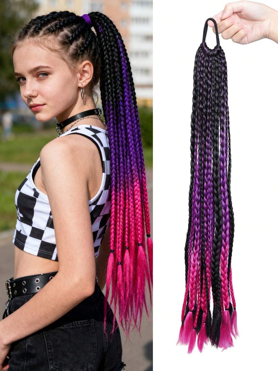 Synthetic Hip-Hop Style Dreadlocks1 Ponytail, 26 Inches Long, Suitable For Daily Party Wear