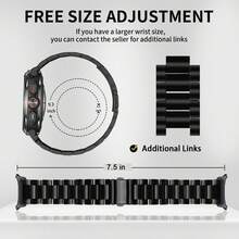 GOLDTOLUCK Stainless Steel Band Compatible With Watch 8 6 5 4 Classic FE Pro 40mm 44mm 46mm 43mm 47mm 45mm 42mm 20mm Men Women Milanese Metal Elegant Casual - 銀色 - 查看 3