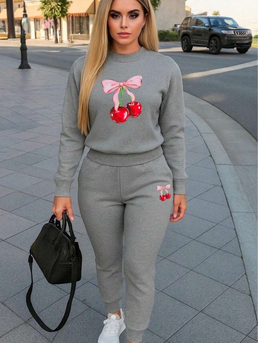Women Two-Piece Outfits - 灰色 - 查看 1
