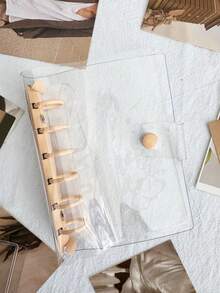 A7 minimalistischer transparenter Ringbuch-Notizbücher & Planer, monatliche Gitter-/Linien-/Blanko-Ringbuch-Tagebücher & -Einbände, Notizbuch-Hüllen, nachfüllbare Ringbuch-Aufbewahrung, A7 Ringbuch-Tagebuch-Handbücher, PVC-Ringbuch-Hüllen