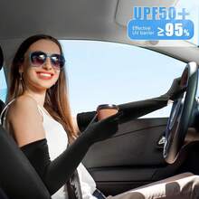 Guantes para Manejar Mujer UV - 2 Pares Protección Solar Manga, Guantes UPF 50+, Guantes Solares Frescos para Ciclismo, Conducir, Correr - 2 Gris - Ver 5