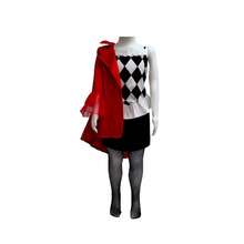 DISFRAZ COSPLAY ESCUADRON S  DE CONJUNTO PARA  HALLOWEEN DE MODA CON ACCESORIOS PARA NIÑA - NEGRO/BLANCO/ROJO - Ver 5