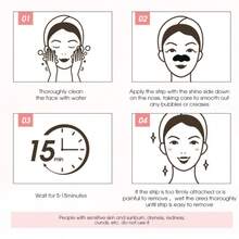 CIOV 200pcs Bamboo Charcoal Nose Strips, Peel Off Blackhead Remover, Minimize Pores, Suitable For All Skin Types (For Wet Use)