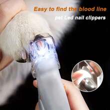 1pc LED Lighted Pet Nail Clipper, Ergonomic Non-Slip Handle With Safety Guard - Precision Blades, Battery Powered For Cat Dog Grooming, Essential Pet Care Product, Pet Grooming | Precise Trimming | Humanized Handle, Dog Nail Clipper, Battery Operated Pet Nail Trimmer, Suitable For Cats & Dogs - Professional Grooming Tool, Built-In Lighting, Precise Trimming, Easy To Find Quick
