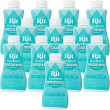 Rit DyeMore 7 Oz. Synthetic Liquid Fiber Dye For Clothing, Décor, And Crafts – Tropical Teal (12 Pack)