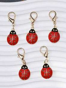 1/5/10pcs Cute Ladybug Keychain, Enamel Lobster Clasp Key Chain, Bag Accessories, Unique Birthday/Graduation Gift For Friends School Cartoon Car Accessories Goth Y2k - Nhiều màu - Xem 3