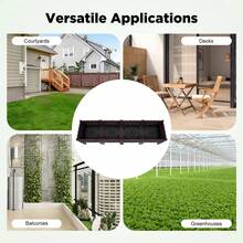 SimbkIuils 4PCS Outdoor Elevated Garden Bed Plant Box, Large Capacity Plant And Vegetable Planting Box, 61.41 * 14.96 * 15.35in - màu nâu - Xem 5